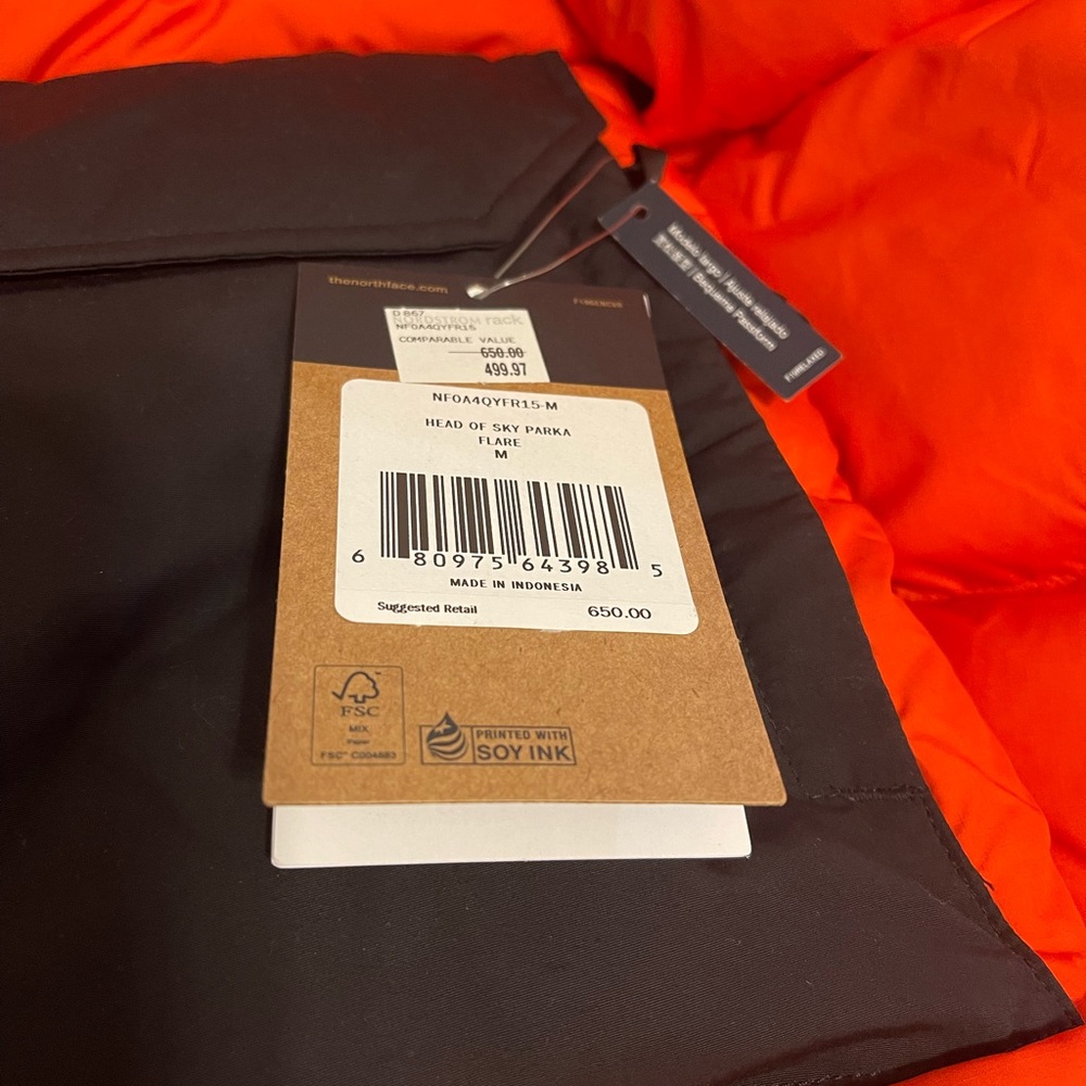 The North Face Men's Orange and Black Jacket - Picture 9 of 15
